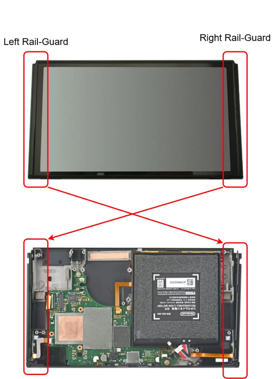 Nintendo Switch OLED Joy Con Slider Schiene Laden Links Rechts mit Flex NS OLED