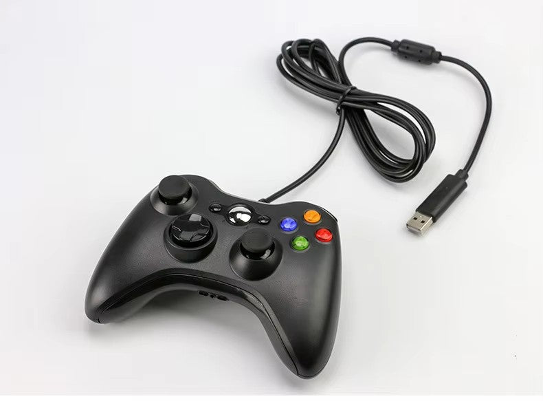 Wired Controller Für Microsoft Xbox 360 PC Windows 11 10 8 7 USB Gamepad Schwarz