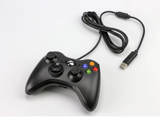 Wired Controller Für Microsoft Xbox 360 PC Windows 11 10 8 7 USB Gamepad Schwarz
