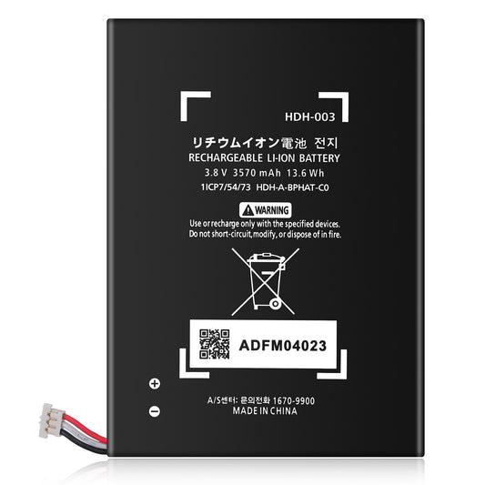 Akku for Switch Lite, 3570mAh HDH-003 Ersatzakku kompatibel mit Switch Lite